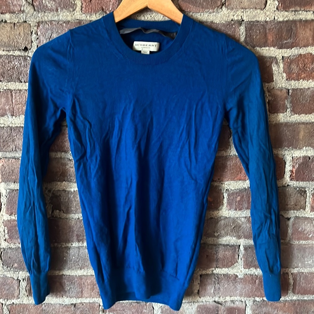 Burberry blue cotton cashmere sweater